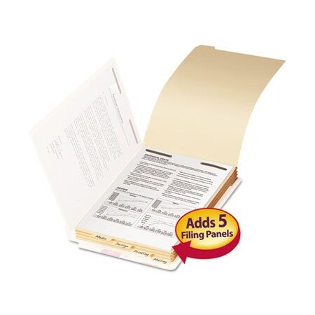Smead Smead, STACKABLE FOLDER DIVIDERS W/ FASTENERS, 1/5-CUT END TAB, LEGAL SIZE, MANILA, 50PK 35650